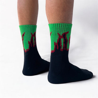 FLAME INSPIRED CALF-LENGTH SOCKS