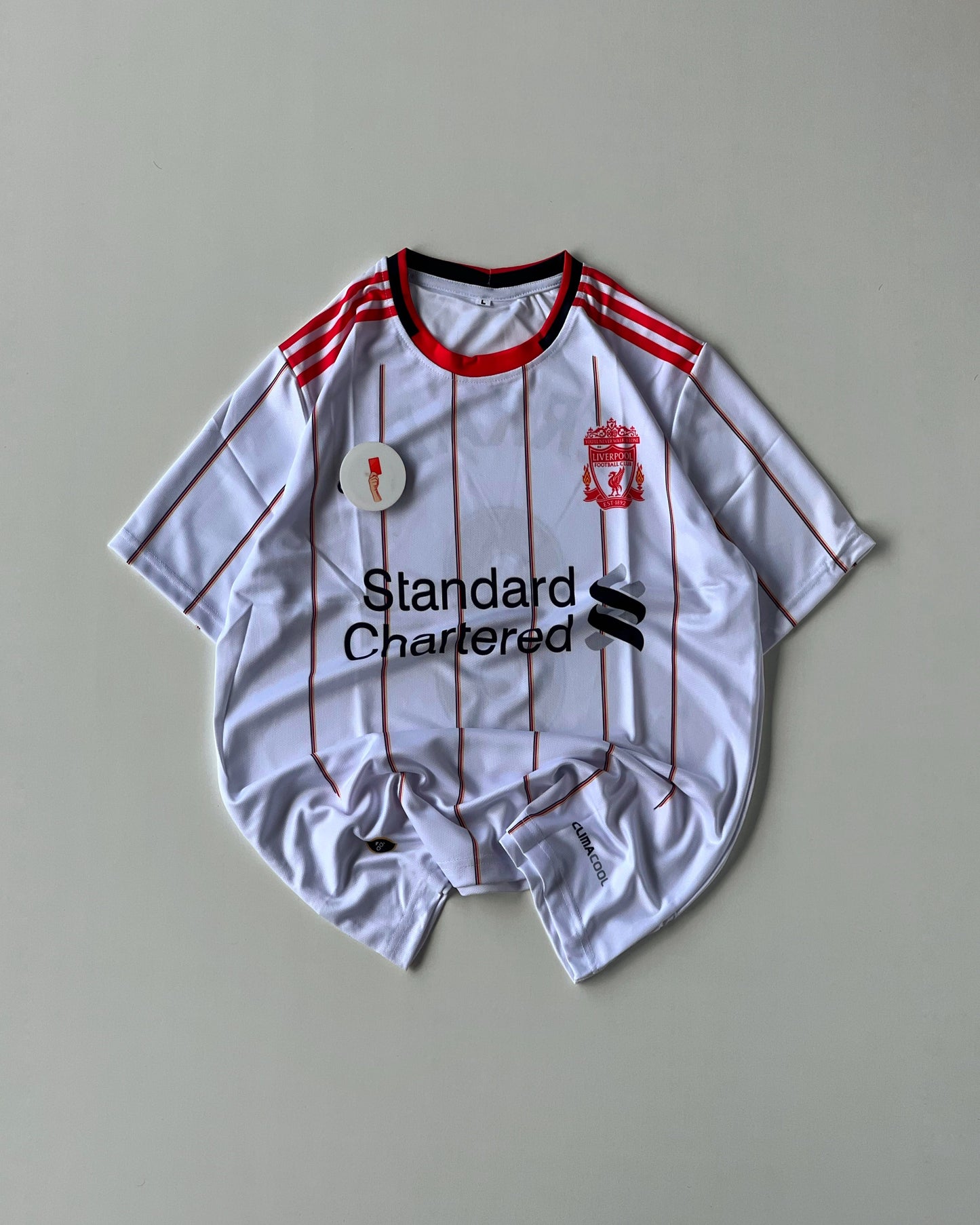 GERRARD RETRO WHITE LIVERPOOL CLASSIC STRIPES