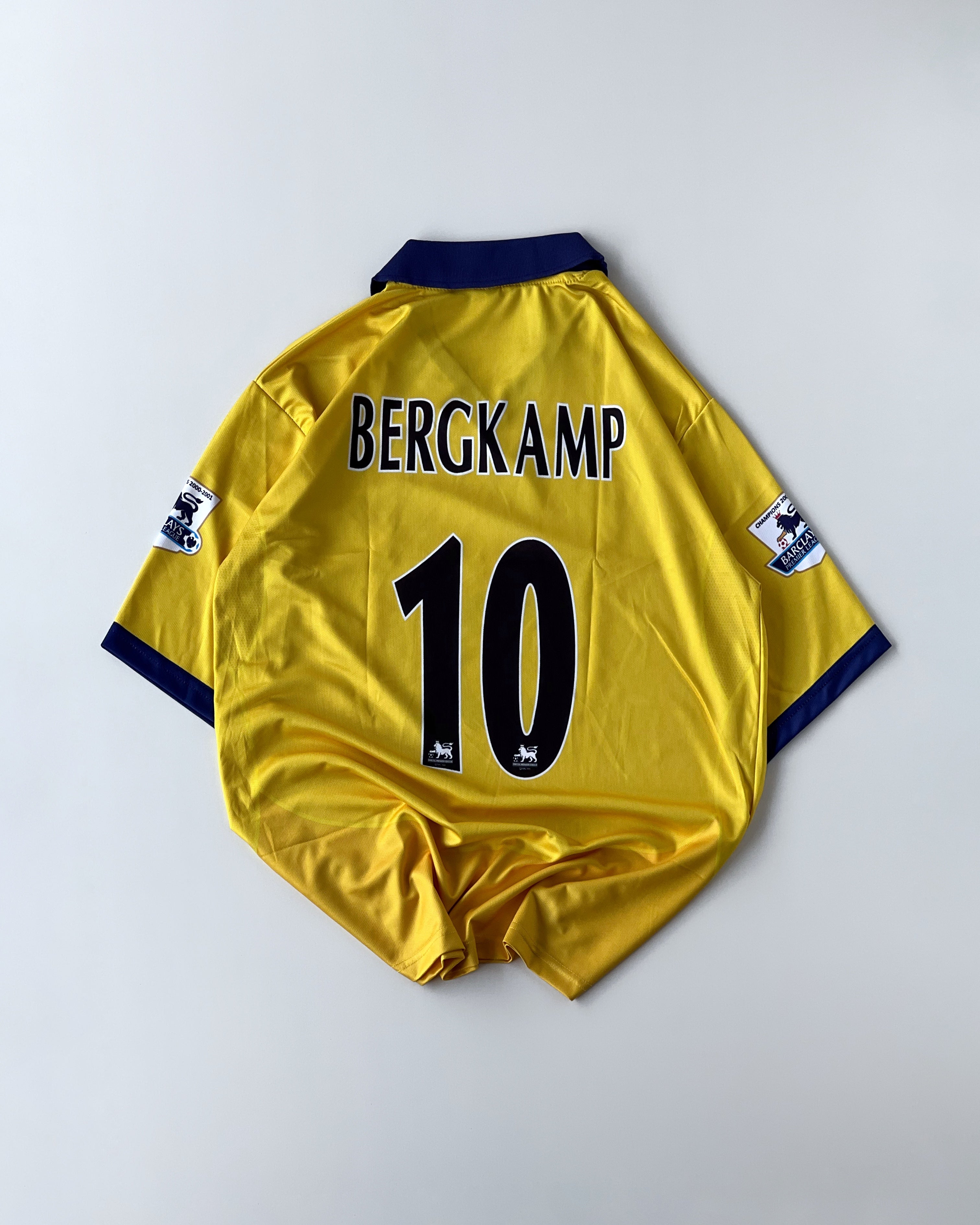 ARSENAL BERGKAMP YELLOW KIT RETRO