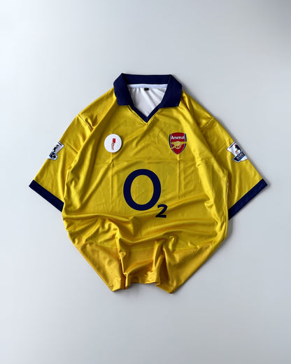 ARSENAL BERGKAMP YELLOW KIT RETRO