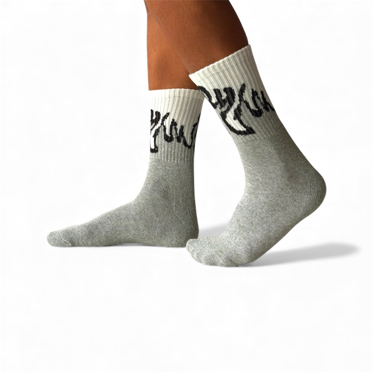 SOCKS FLAME GREY/WHITE