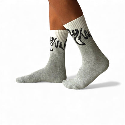 SOCKS FLAME GREY/WHITE