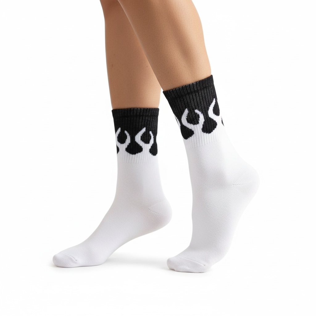 SOCKS FLAME NEW BLACK