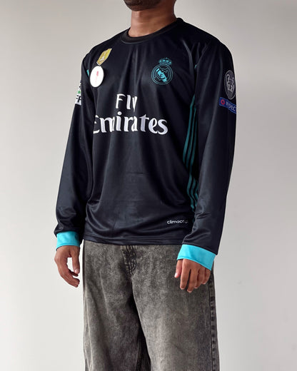 RONALDO REAL MADRID AWAY BLACK RETRO (full sleeve)
