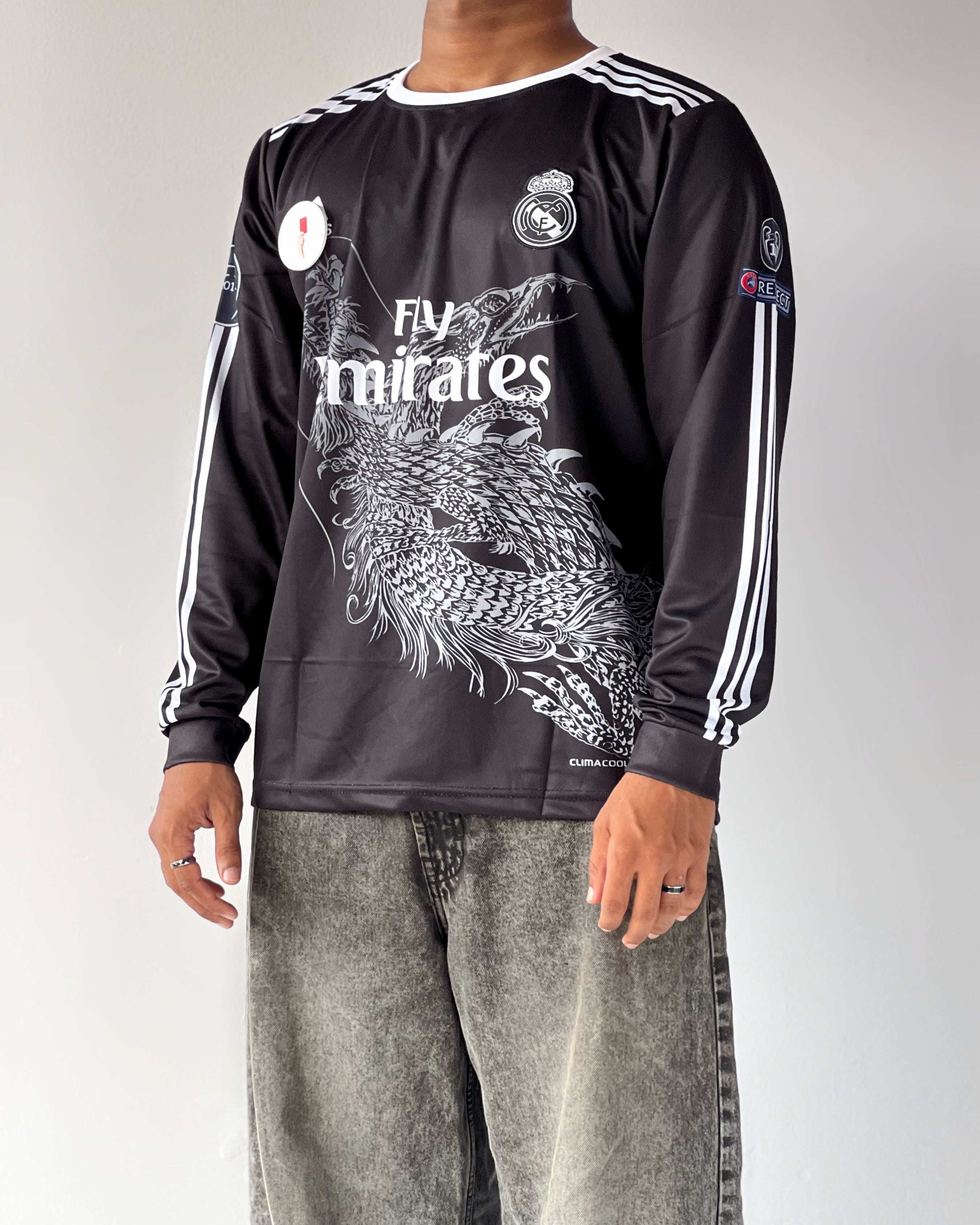 REAL MADRID DRAGON BLACK CRISTIANO RONALDO (Full sleeve Embroidery)