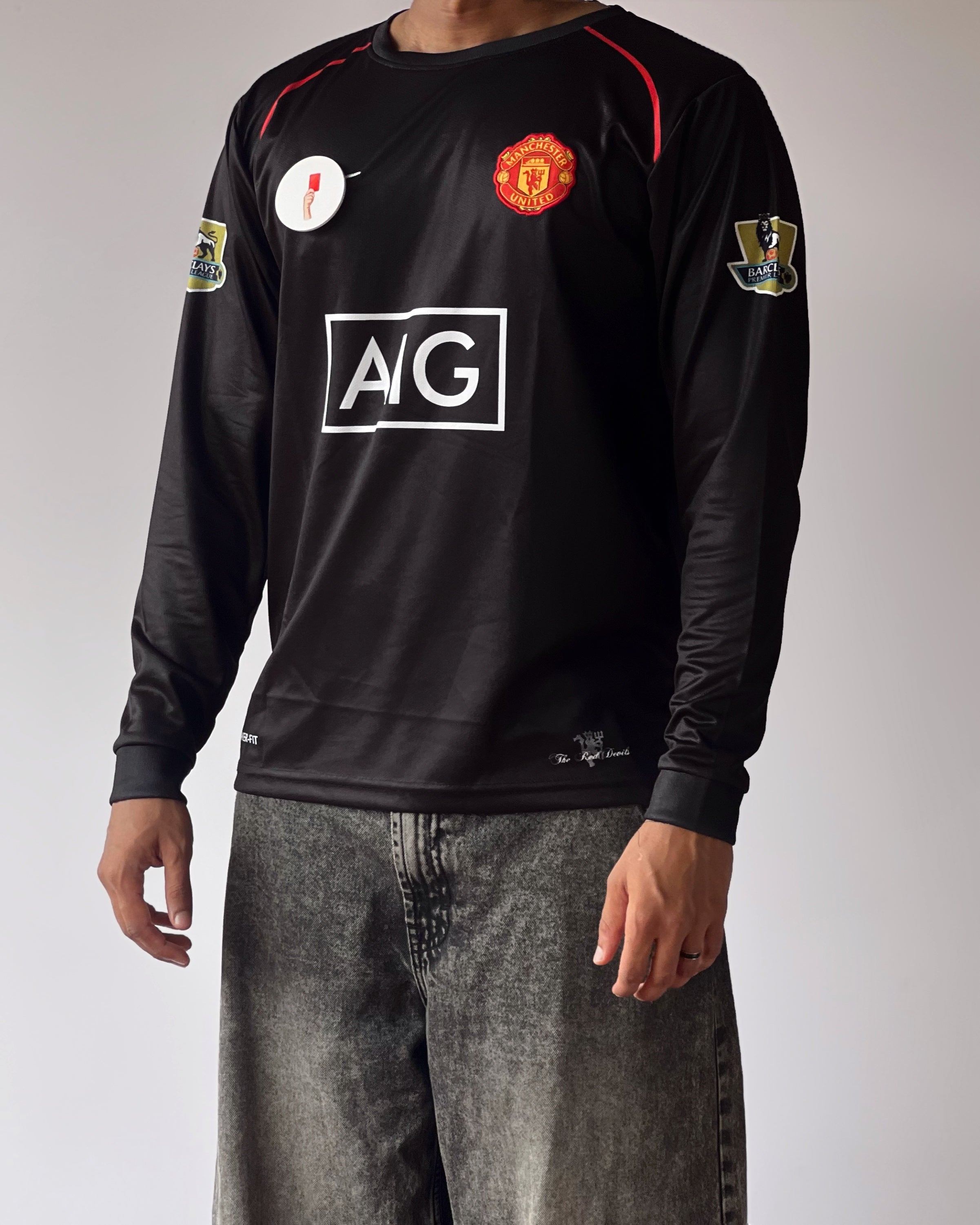 Manchester United AIG Black (Full Sleeve Embroidery)