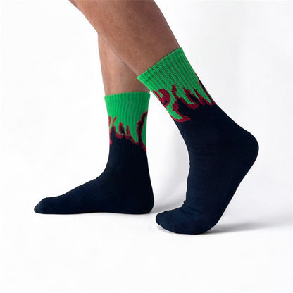 FLAME INSPIRED CALF-LENGTH SOCKS