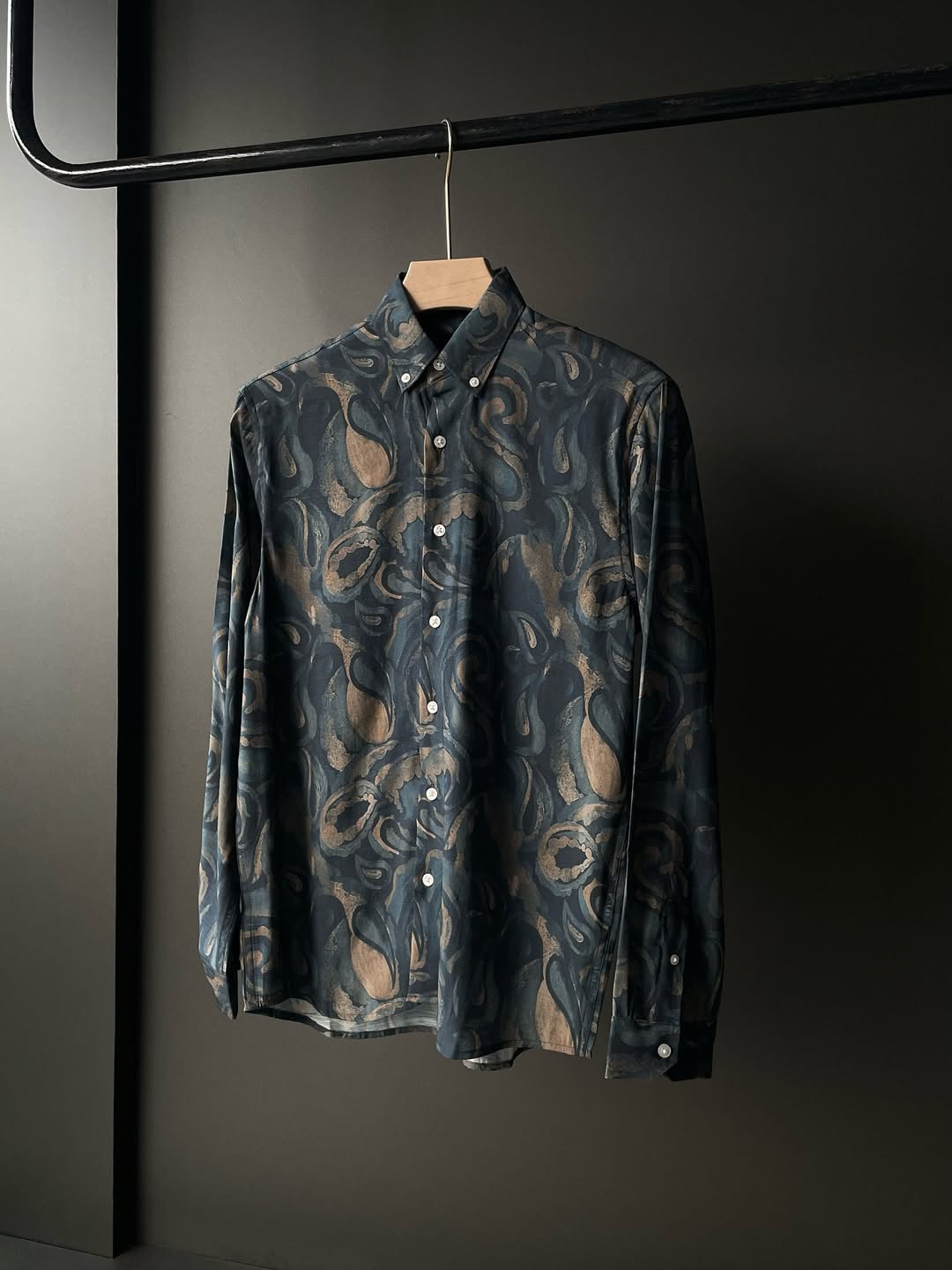 teal floral print